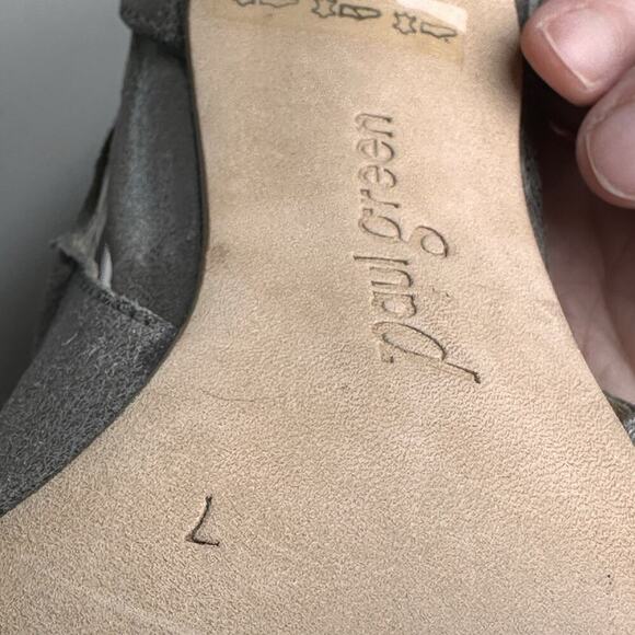 Paul Green Contessa Smoked Brushed Gold Pumps Leather Sz 7 Women's Shoes Career - Picture 6 of 16